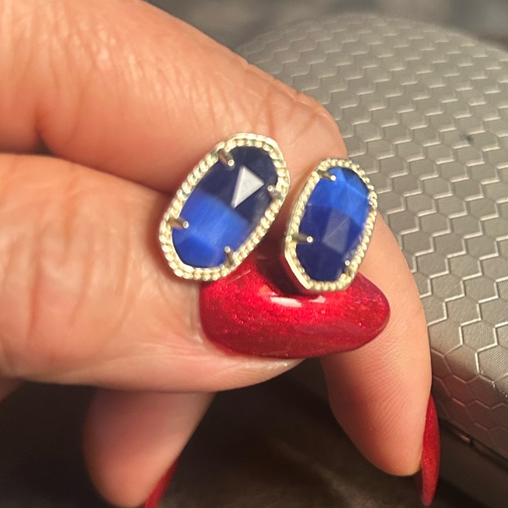 Kendra Scott Cobalt and Gold Earrings (only)